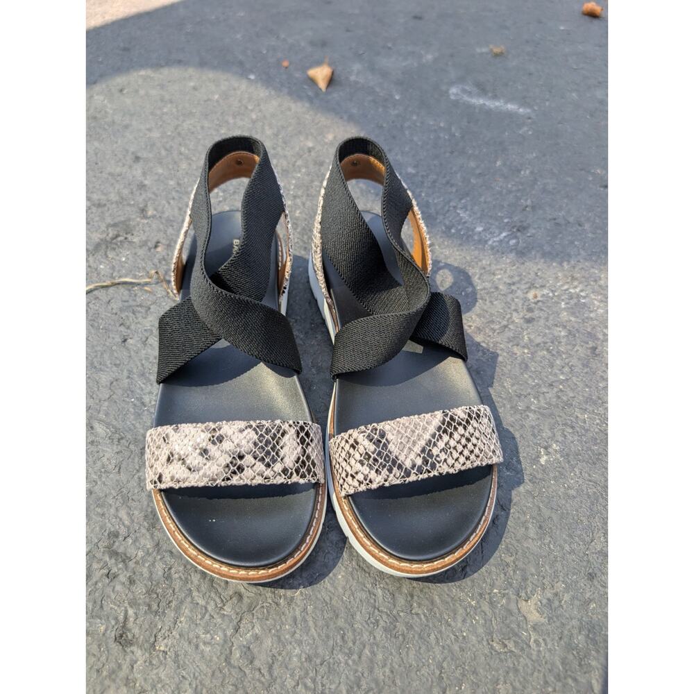 Bandolino Womens Anly2 Platform Low Wedge Sandals Size US 7M Strappy Beach Snake